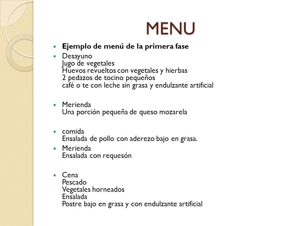Dieta de las grasas menu Dieta de las grasas menu
